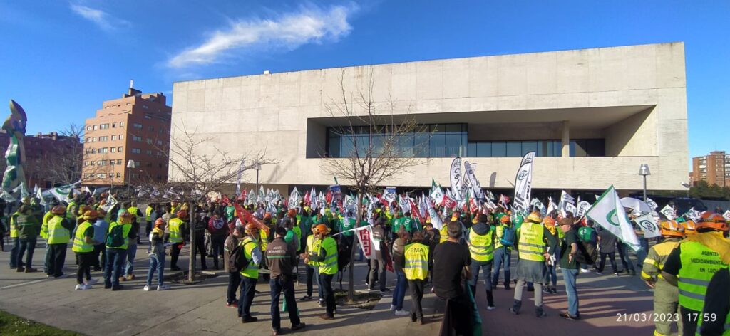 Exitosa manifestación de Agentes Medioambientales en Valladolid